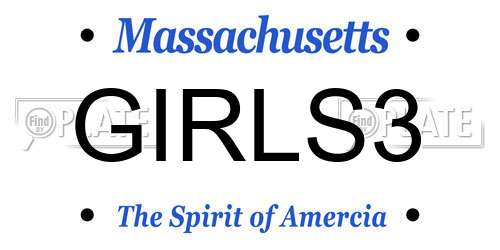 GIRLS3 Massachusetts License Plate
