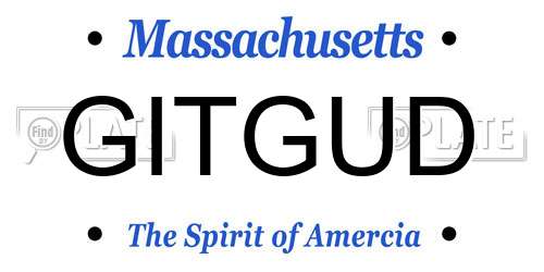GITGUD Massachusetts License Plate
