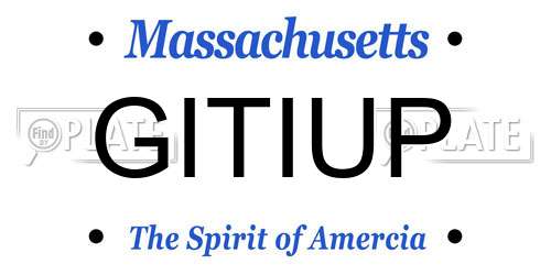 GITIUP Massachusetts License Plate