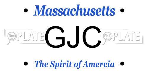 GJC Massachusetts License Plate