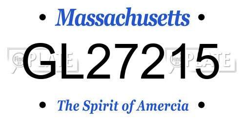 GL27215 Massachusetts License Plate