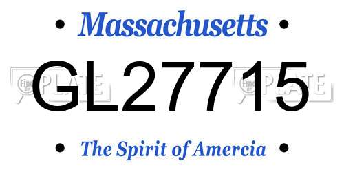 GL27715 Massachusetts License Plate