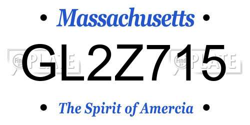 GL2Z715 Massachusetts License Plate