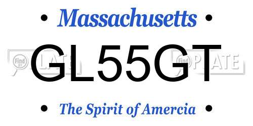 GL55GT Massachusetts License Plate