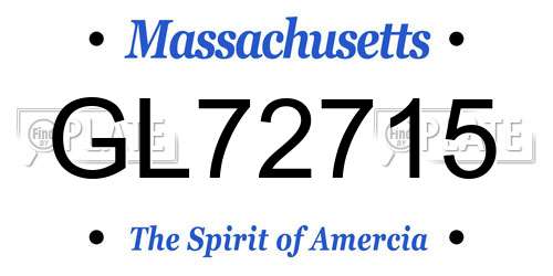 GL72715 Massachusetts License Plate