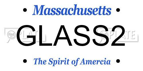 GLASS2 Massachusetts License Plate