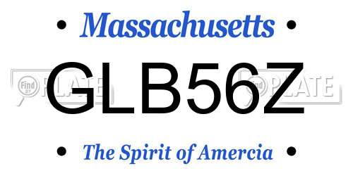 GLB56Z Massachusetts License Plate