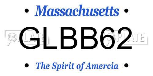 GLBB62 Massachusetts License Plate