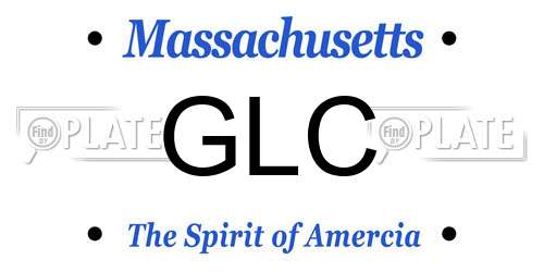 GLC Massachusetts License Plate
