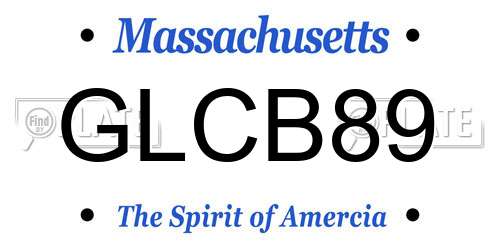 GLCB89 Massachusetts License Plate