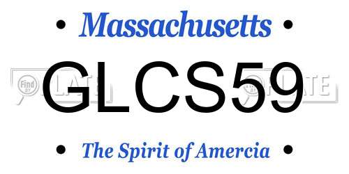 GLCS59 Massachusetts License Plate