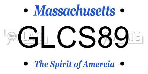 GLCS89 Massachusetts License Plate