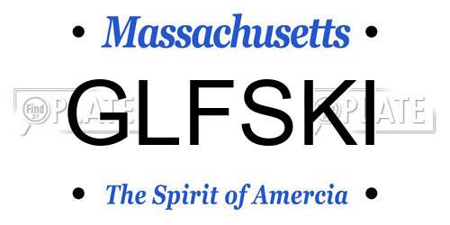 GLFSKI Massachusetts License Plate