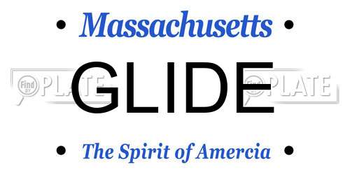 GLIDE Massachusetts License Plate