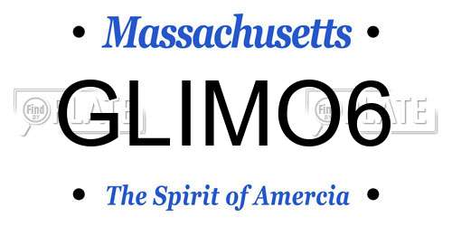 GLIMO6 Massachusetts License Plate