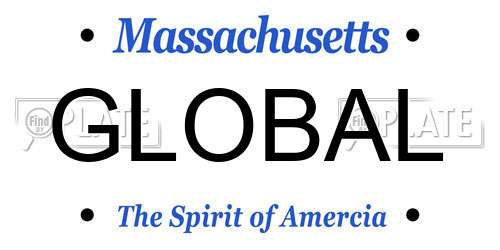 GLOBAL Massachusetts License Plate