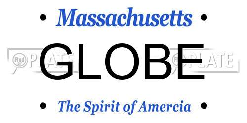 GLOBE Massachusetts License Plate