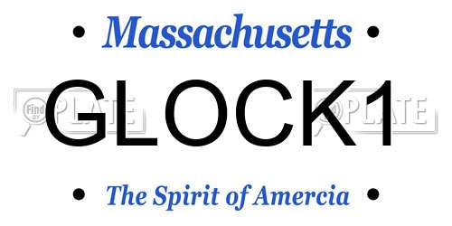GLOCK1 Massachusetts License Plate