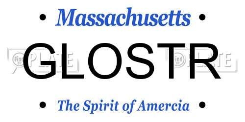 GLOSTR Massachusetts License Plate