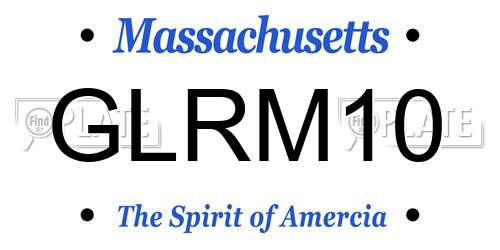 GLRM10 Massachusetts License Plate