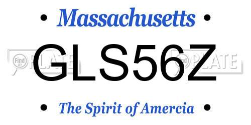 GLS56Z Massachusetts License Plate