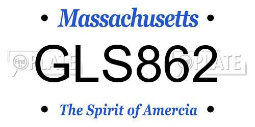 GLS862 Massachusetts License Plate