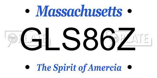 GLS86Z Massachusetts License Plate