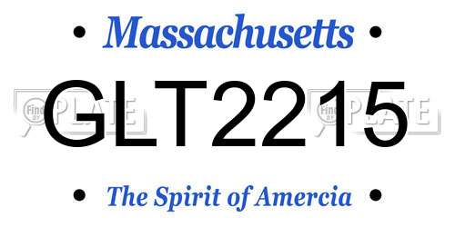 GLT2215 Massachusetts License Plate