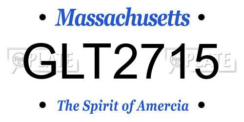 GLT2715 Massachusetts License Plate