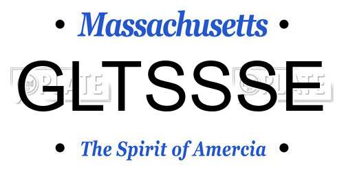 GLTSSSE Massachusetts License Plate
