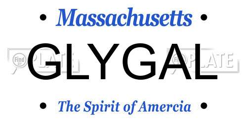 GLYGAL Massachusetts License Plate