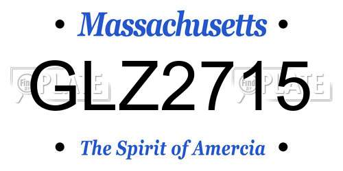 GLZ2715 Massachusetts License Plate