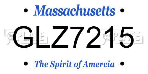 GLZ7215 Massachusetts License Plate