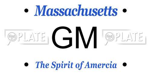 GM Massachusetts License Plate