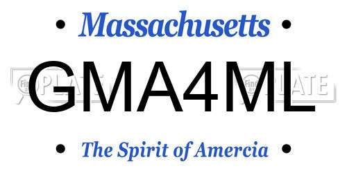 GMA4ML Massachusetts License Plate