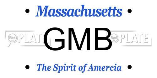 GMB Massachusetts License Plate
