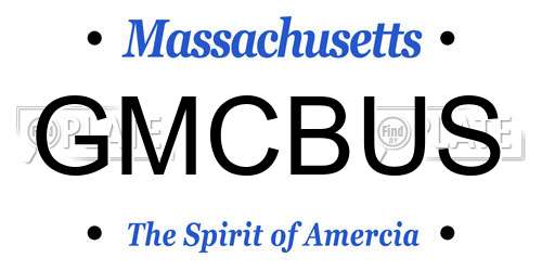 GMCBUS Massachusetts License Plate