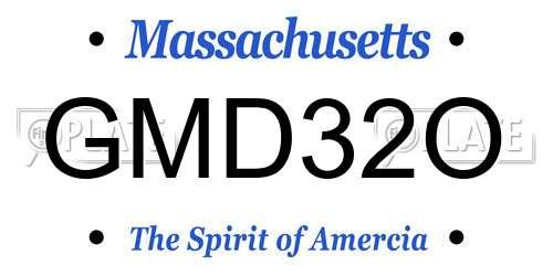 GMD32O Massachusetts License Plate