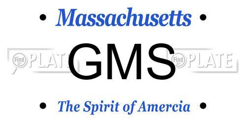 GMS Massachusetts License Plate