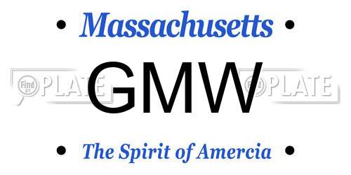 GMW Massachusetts License Plate