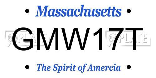 GMW17T Massachusetts License Plate