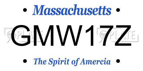 GMW17Z Massachusetts License Plate