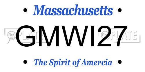 GMWI27 Massachusetts License Plate