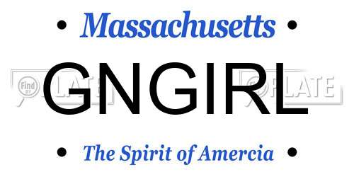 GNGIRL Massachusetts License Plate