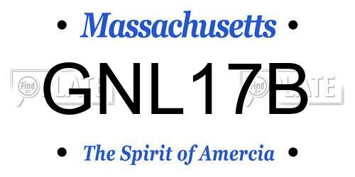 GNL17B Massachusetts License Plate