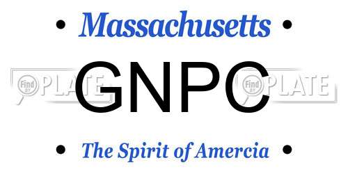 GNPC Massachusetts License Plate