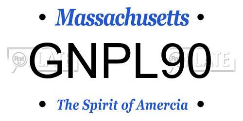 GNPL90 Massachusetts License Plate