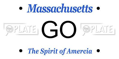 GO Massachusetts License Plate