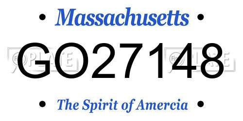GO27148 Massachusetts License Plate