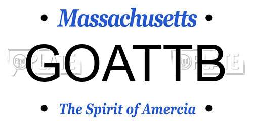 GOATTB Massachusetts License Plate